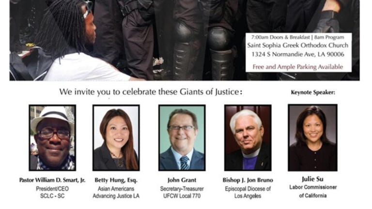 14th Annual Giants of Justice Breakfast -- May 25th