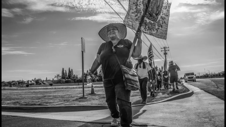 California Farmworkers March, Urge Newsom to Sign Voting Rights Bill