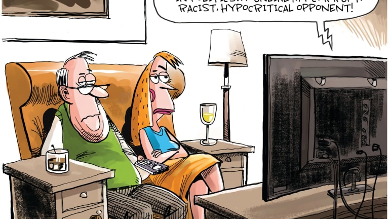 Real-World US Politics Map for Understanding the Irascible Pandemonium