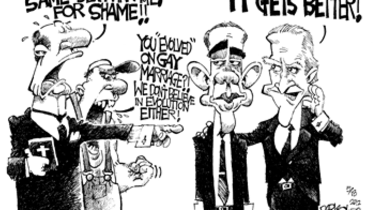 Obama Forced Out on Gay Marriage