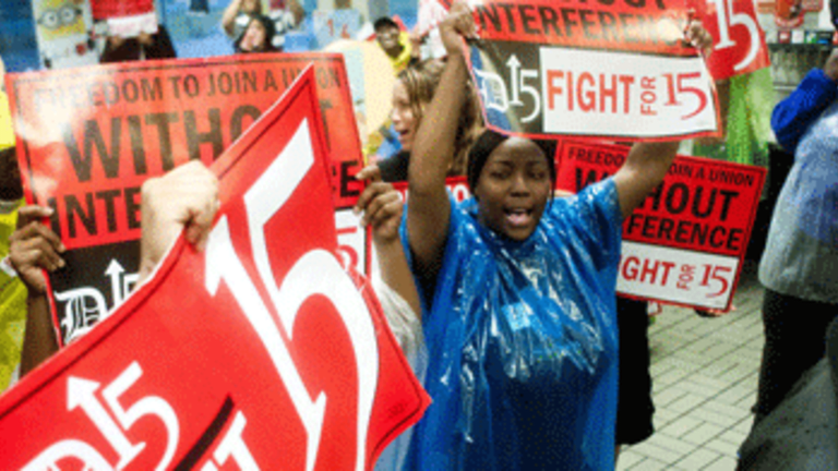 Fast Food Workers Strike for a Living Wage to Support Their Families