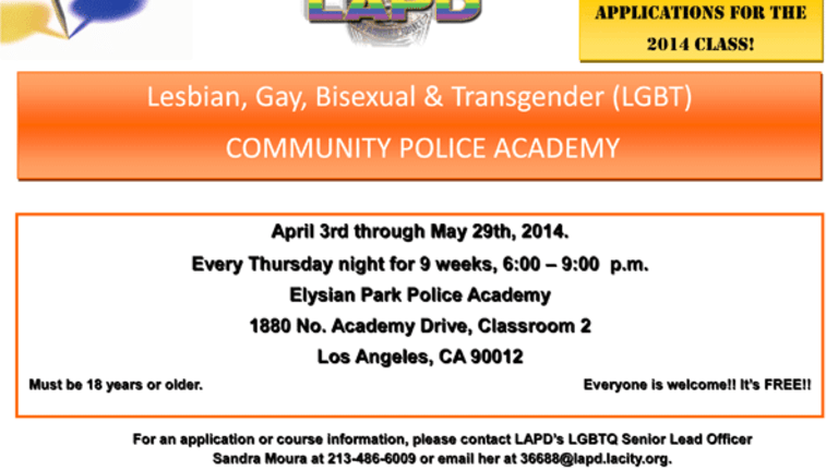 LAPD's Lesbian, Gay, Bisexual & Transgender Community Police Academy