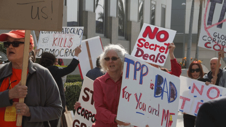 Constituents Opposing TPP Fast Track Locked Out of Congressman Becerra's Office