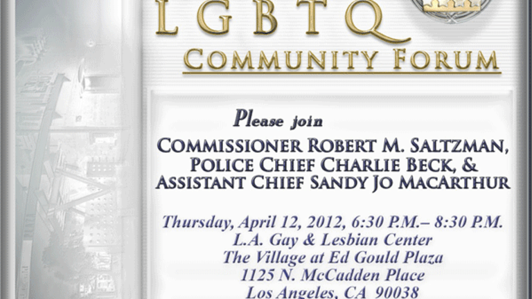 LA Police Department's LGBTQ Community Forum -- April 12th