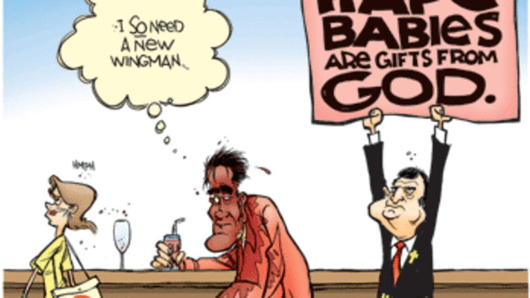 Saddled with Bad GOP Wingmen, Romney Can’t Capture Women Vote