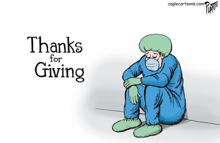 Thanksgiving, nurses, doctors, 2020, pandemic, covid-19-, coronavirus, healthcare