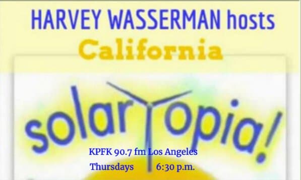 Marcia Hanscom and Roy van de Hoek will be Harvey Wasserman's guests this evening on the 6:30 pm Thursday, December 21st edition of California Solartopia radio show on KPFK 90.7 fm. The show will focus on the Ballona Wetlands and provide an update on community efforts to save Santa Monica's unique and magnificent 100 year old California Sycamore which is in danger of being chopped down. Please tune in to the show and learn how you can help save the wetlands and save this important tree.