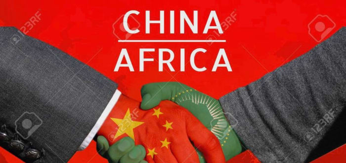 Concept image of Handshakes between China-Africa, economic relations, Bilateral trade, China invest in Africa