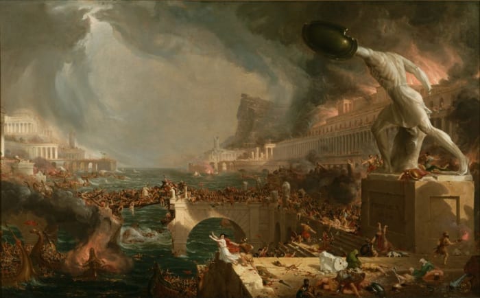 Thomas Cole, “The Course of Empire: Destruction.” Click here to expand.