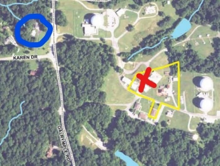 Private wells on Karen Drive in Chesapeake Beach, MD haven’t been tested. They are a little more than a thousand feet from burn pits at the Navy’s Research Lab in use since 1968.