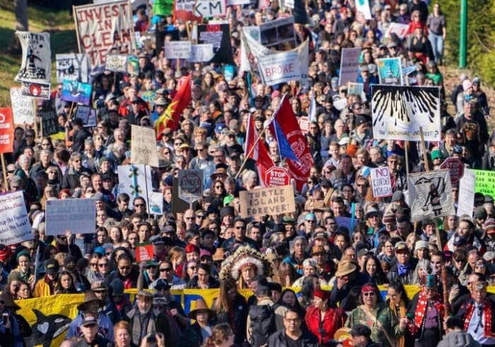 Trans Mountain Coastal Water Protectors demonstration