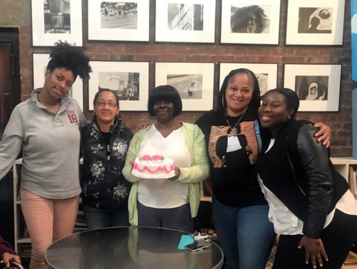 In 2018, staffers and visitors at a family enrichment center in the Bronx celebrated their facility’s new name: O.U.R. Place. Credit: Graham Windham.