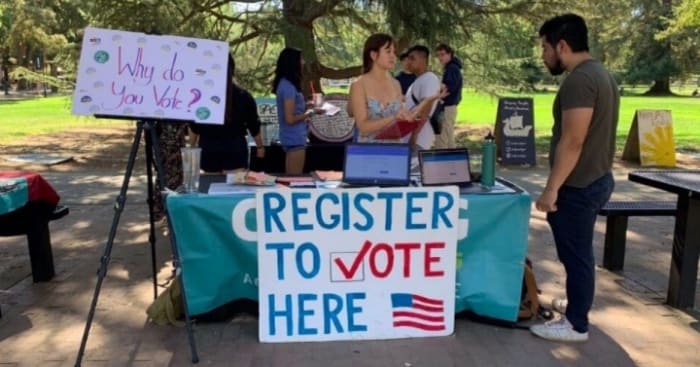 Trump himself sees these courtroom efforts to restrict access to the polls as crucial. (Photo: @NatlVoterRegDay/Twitter)