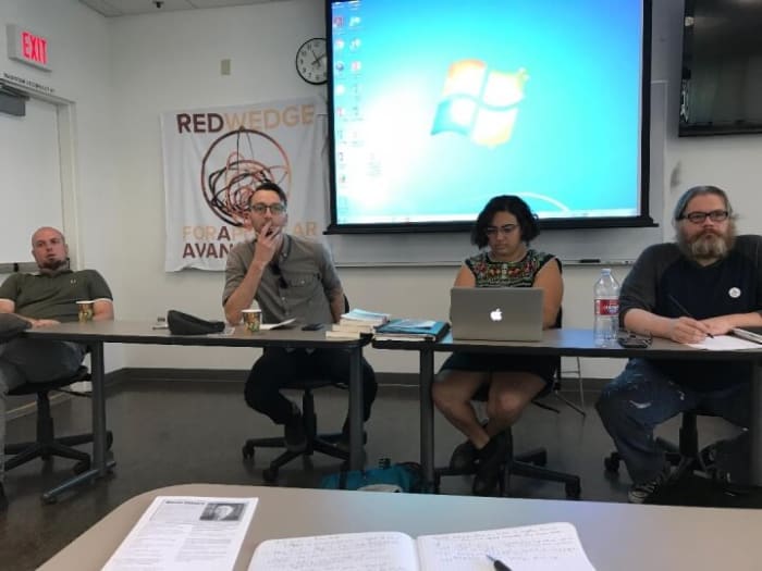 Gentrification, Art and the Right to the City, from left, Adam Turl, Jason Netek, Magally A. Miranda Alcazar,