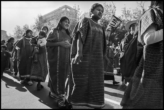 A contingent of supporters came from Oaxaca, from the Triqui Movement for Unification and Struggle (MULT), an indigenous rights organization in Triqui indigenous communities