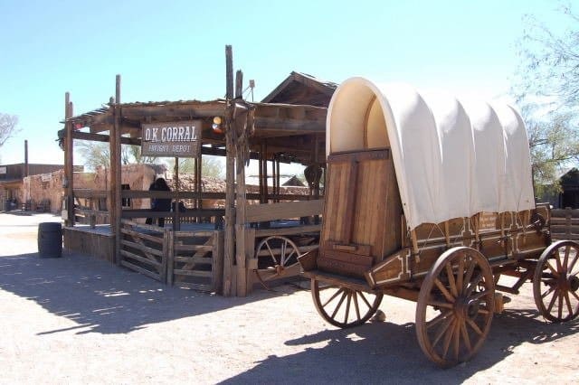 The set where John Sturges shot 1957's "Gunfight at the O.K. Corral" at Old Tucson Studios. (Photo: Ed Rampell)