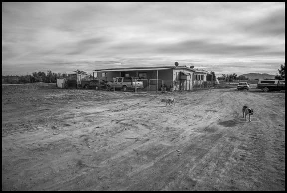 COACHELLA VALLEY, CA - 6DECEMBER10 - The St. Anthony's Trailer Park near Thermal, in the desert in Coachella Valley. The water supply of the park in contaminated, and residents have to get their drinking water from a tank.Copyright David Bacon