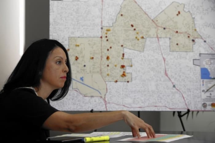 Caption: Los Angeles City Council President Nury Martinez helped devise the Emergency Renters Relief Program.(Francine Orr / Los Angeles Times)