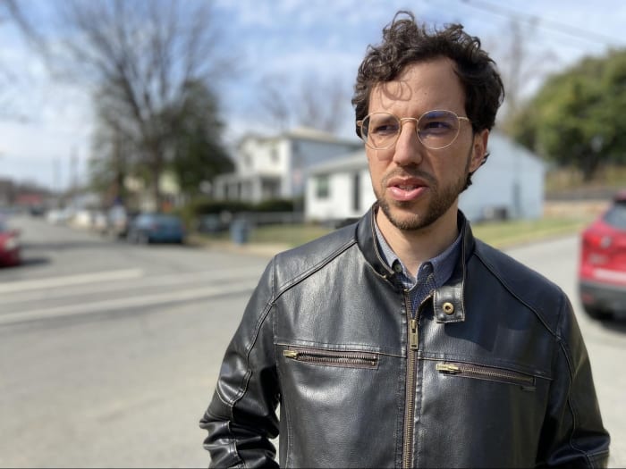 Luis Oyola, now 31, started joining causes for justice in Charlottesville when he arrived as a first-year student at the University of Virginia. Among the first issues he took on: the opening of a new immigration detention center in Farmville. Photo by Angilee Shah for palabra.