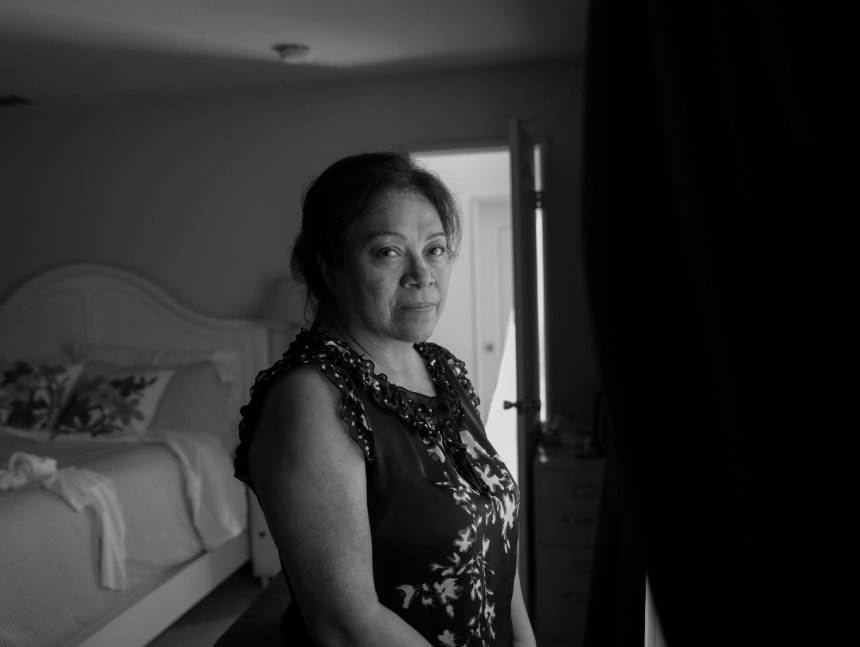 Leonor Gomez wasn’t prepared to become an activist fighting two battles at the same time. One was aimed at stopping her husband’s deportation, the other was to prove his innocence for alleged crimes he committed decades ago in Guatemala. July 12, 2022 Photo by Zaydee Sanchez for palabra