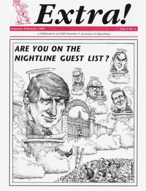 FAIR’s study of ABC‘s Nightline (Extra!, 1–2/89) found that Ted Koppel’s four most frequent guests were Henry Kissinger, Alexander Haig, Elliott Abrams and Jerry Falwell.