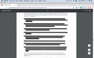 Page 12 of Haines’s guidelines for extrajudicial killings. Required generic profile entries for individuals “nominated” for lethal action are redacted.