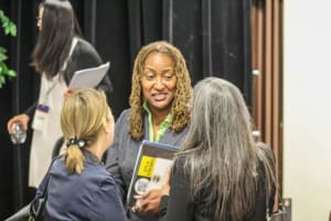 California state Sen. Holly Mitchell with constituents at a community forum. Photo: Christine Onjonco