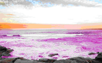 Figure 3. An artist’s impression of Earth’s oceans as they may have appeared up to about 1 billion years ago, when the oceans were populated by single celled algae and bacteria.