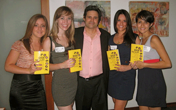 Alliance Hollywood's Claire Carmelia, Larissa Klitzke, Nomiki Daphne Konst, and Camille Patrao with Amato