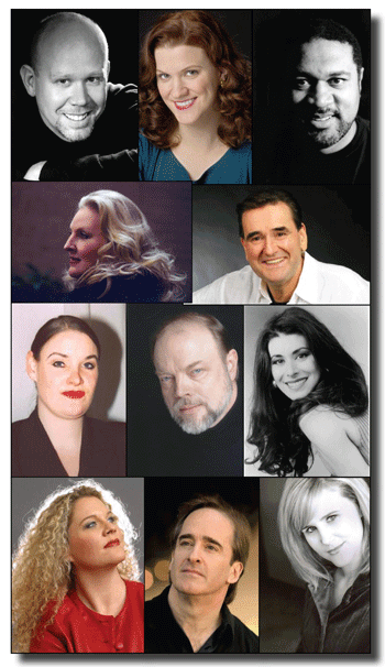 Top: Christian Steiner, Stacey Tappan, Gordon Hawkins. Second: Linda Watson, John Treleaven. Third: Amanda Freyer, Eric Halfvarson, Beth Clayton. Bottom: Michelle DeYoung, James Conolon, Lauren McNeese