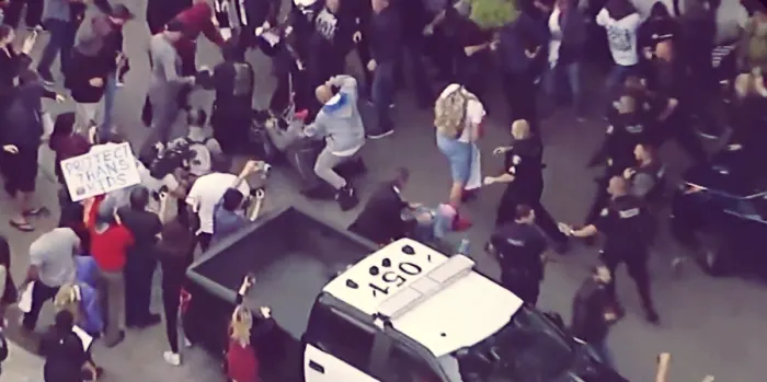 ‘Traveling Fascists’ and Bigots Spark Violence Over School Board Pride Vote Far-right fascist groups and homophobic parents instigated violent clashes outside a local school committee meeting in Glendale, Calif., on June 6, 2023.