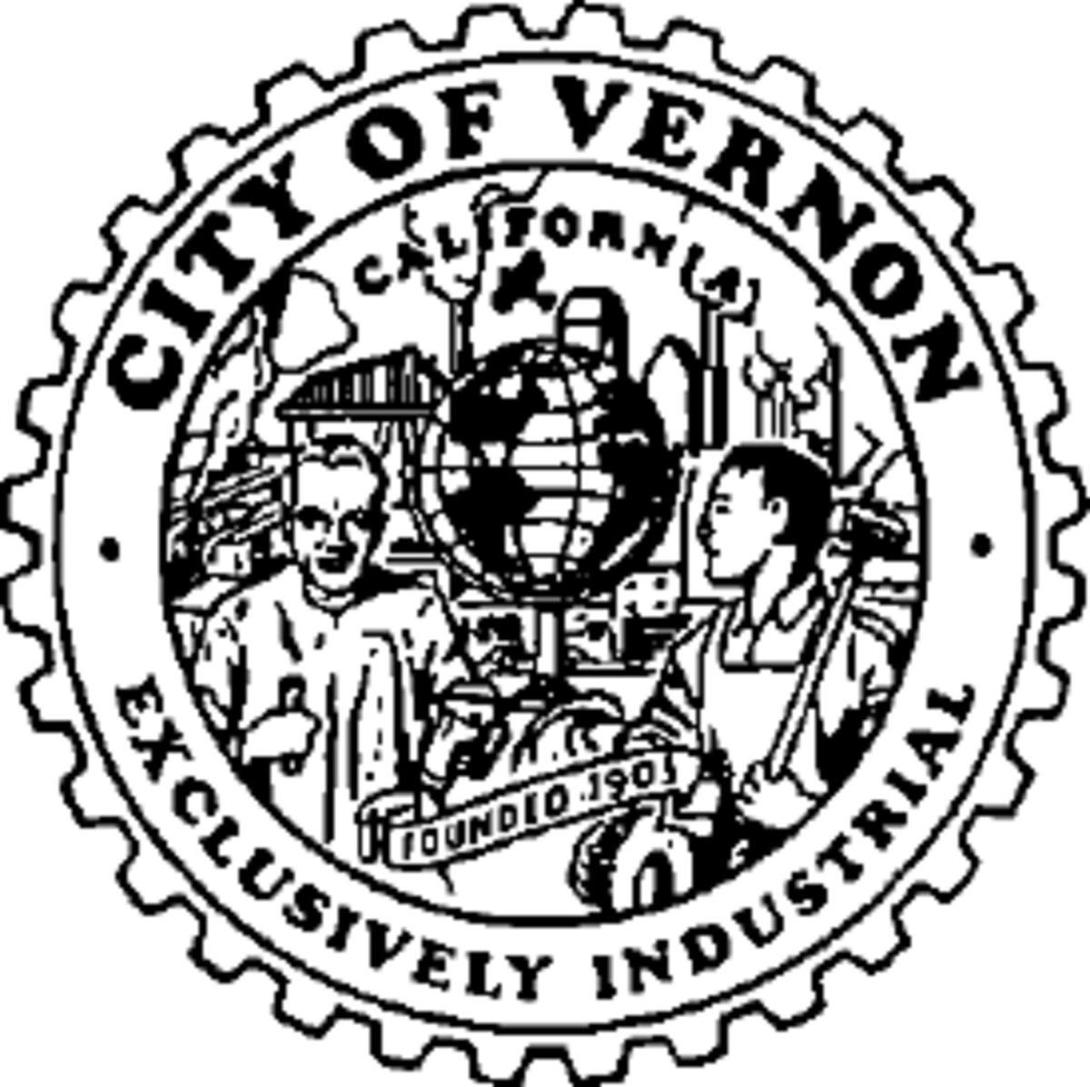 The official seal of the City of Vernon