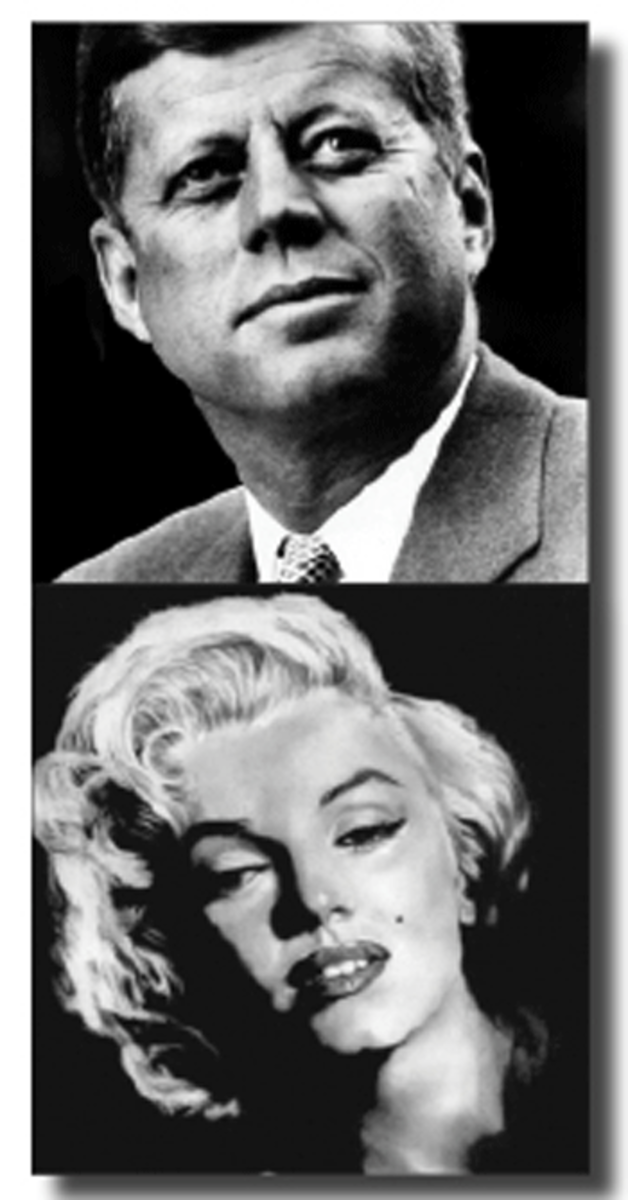 John F Kennedy and Marilyn Monroe