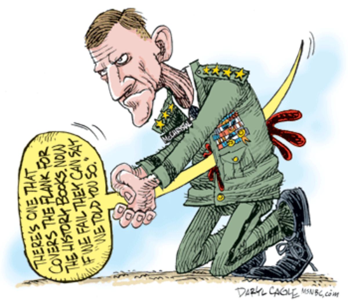 mcchrystal falls on quotes
