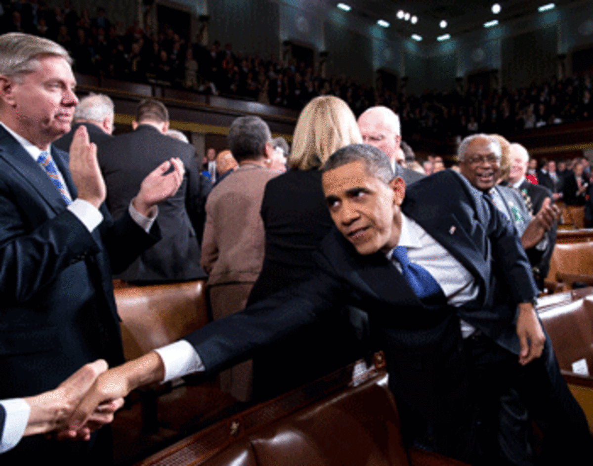 obama shaking hands