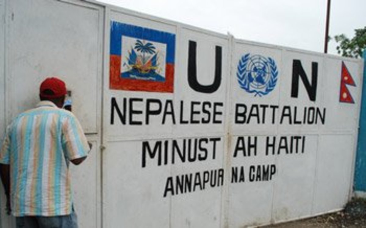 UN Nepalese Base in Mirebalais (Photo Georgianne Nienabe