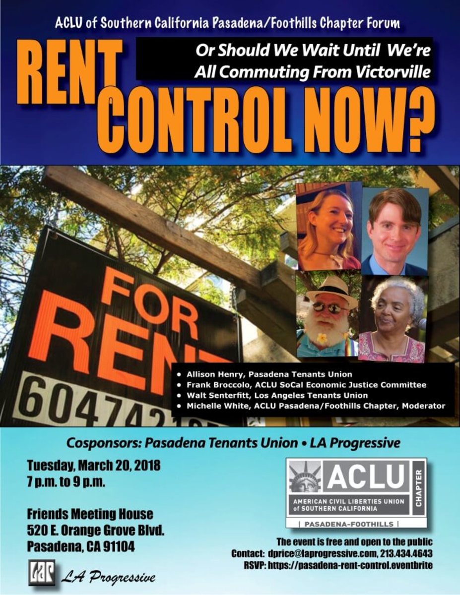 Rent Control's Human Face Taking It to the People LA Progressive