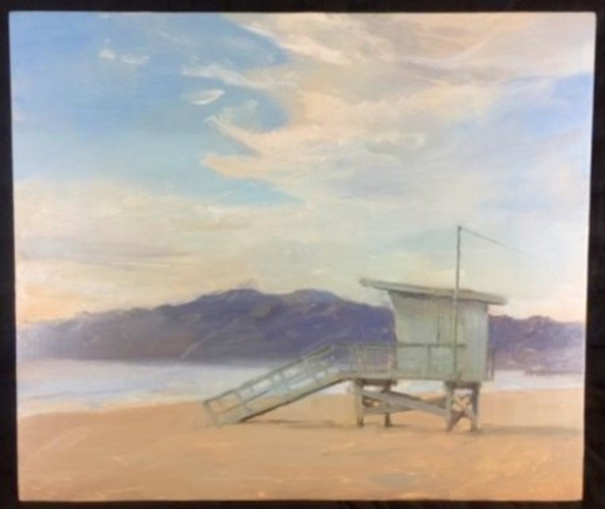  "Venice Beach, Hazy Sunset" 14x12-inch oil on panel by Kenny Harris (2013) Retail: $1800