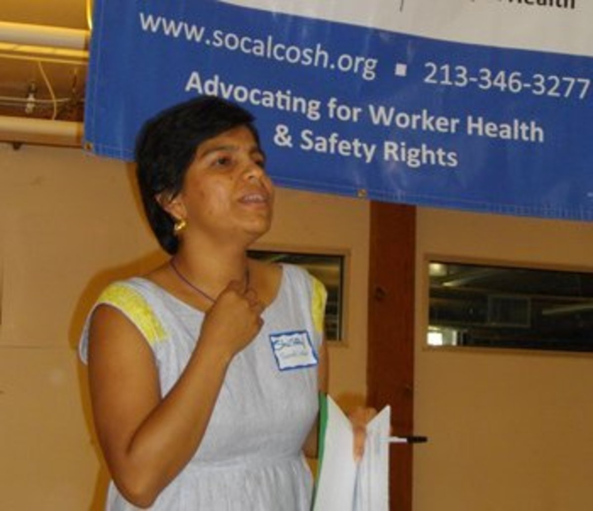 SoCalCOSH coordinator Shirley Alvarado-del Aguila