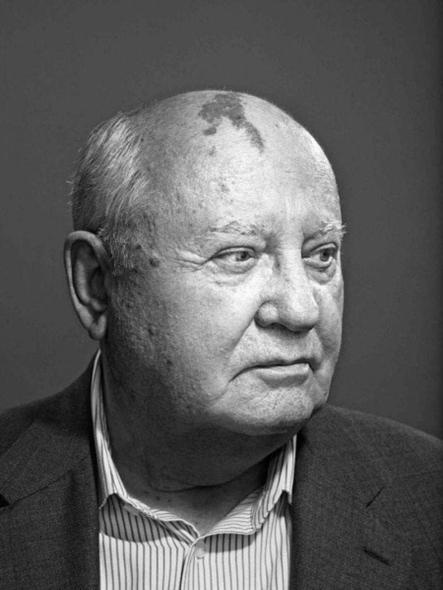 Throughout his presidency, Gorbachev promoted peaceful diplomacy, which led to the end of the Cold War Martin Schoeller, Time