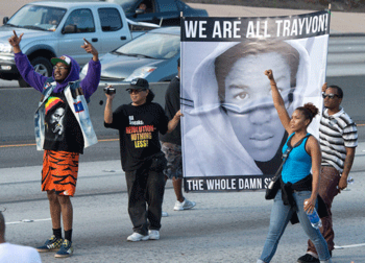 trayvon freeway protests