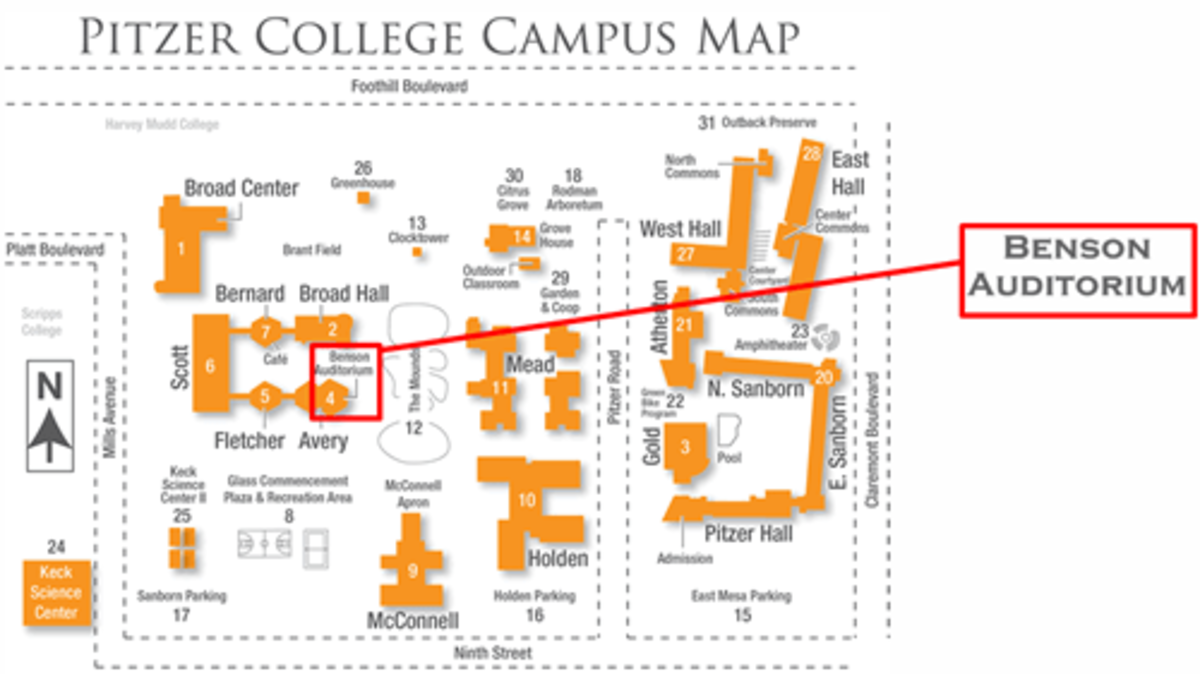 Pitzer College Map