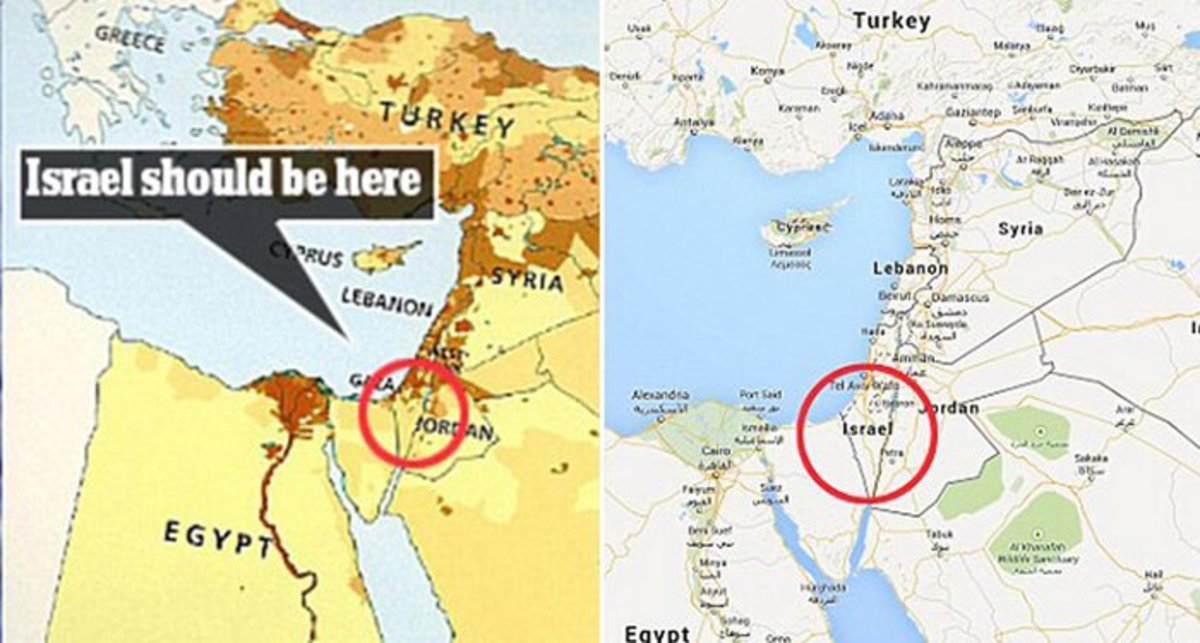 Maps Omitting Israel