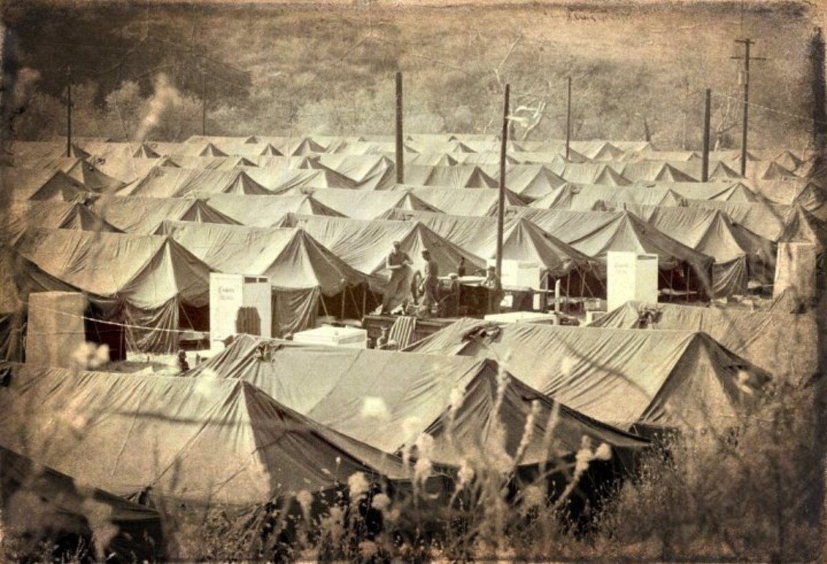 Tent city at Camp Pendleton