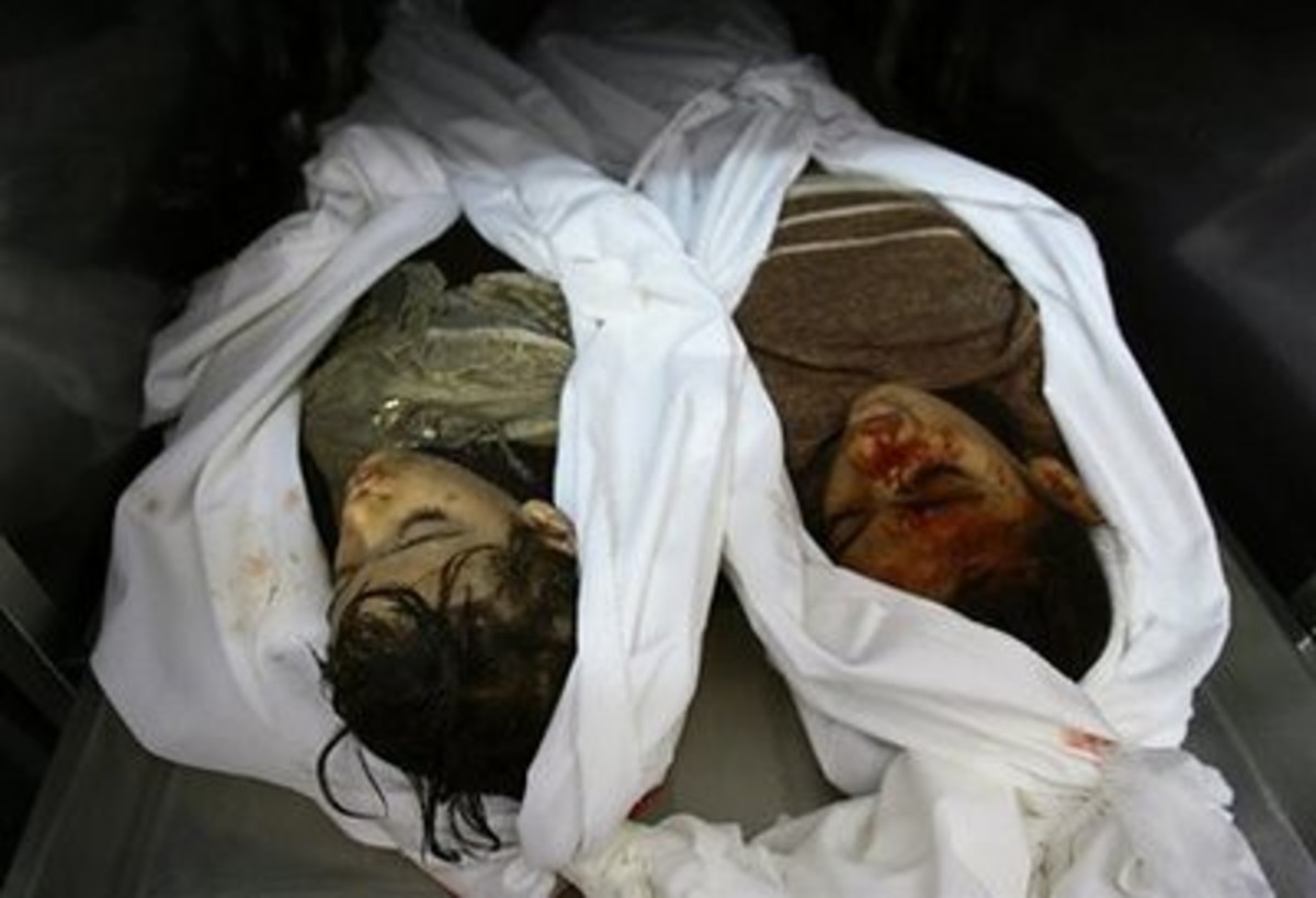 2 dead young Palestinian girls in Gaza
