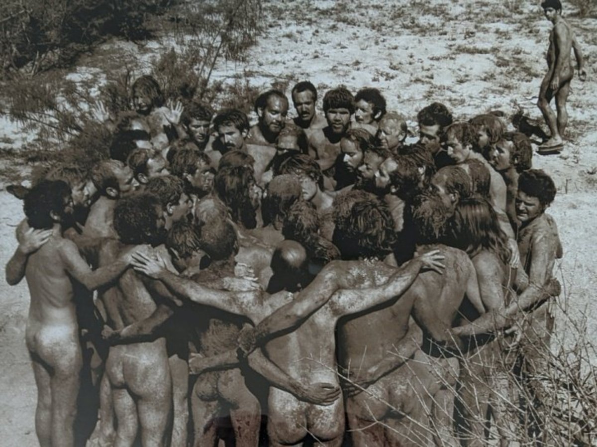 (Spontaneous Mud Ritual at the First Radical Faerie Gathering in 1979)
