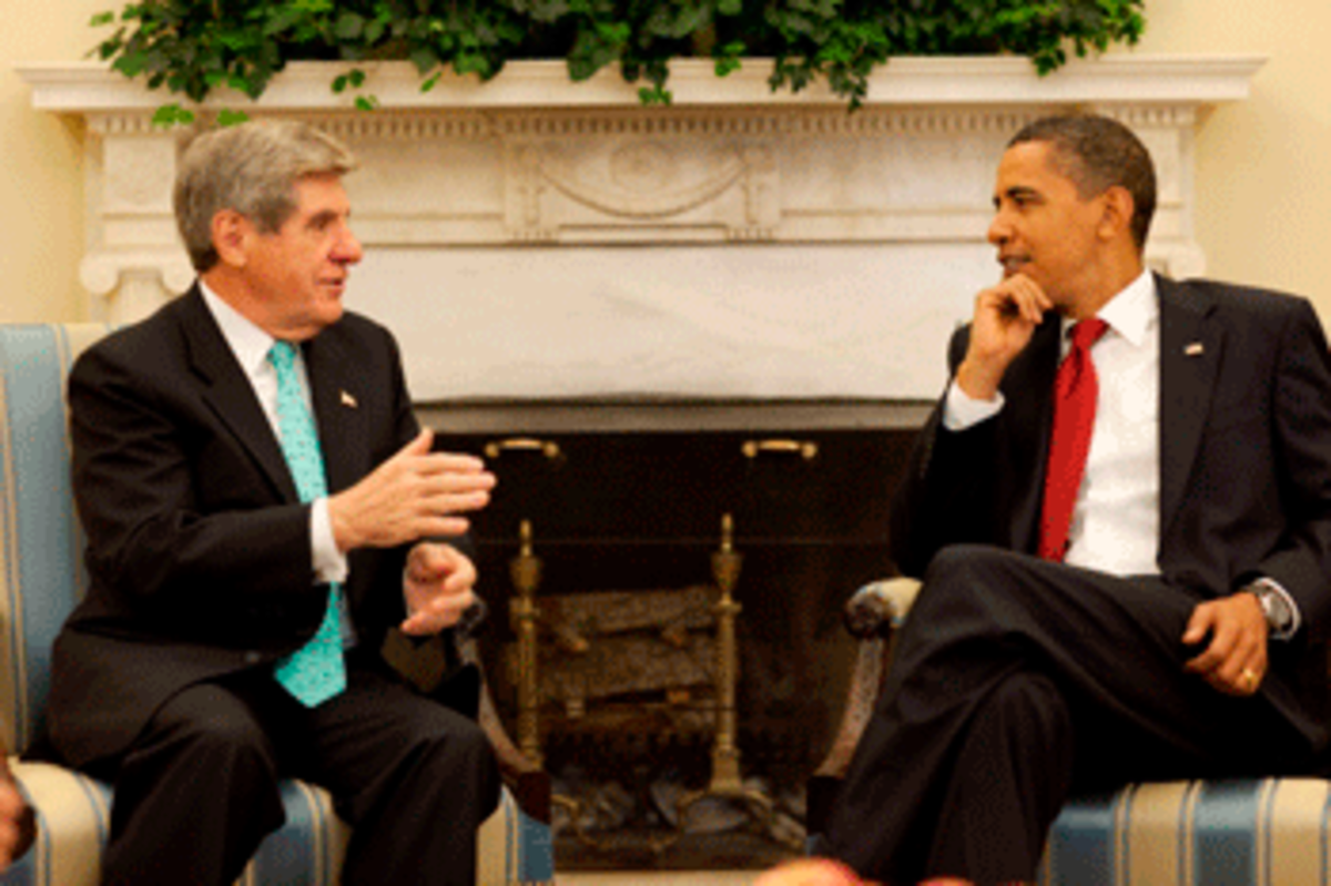 Sen. Ben Nelson (Dem., Nebrasksa) and President Barack Obama