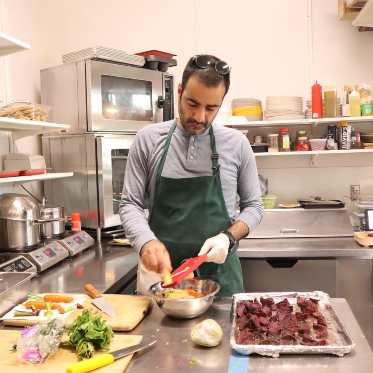 Hanif Sadr, cooks northern Iranian food through his catering company and pop-up kitchen. (Carla Pineda)