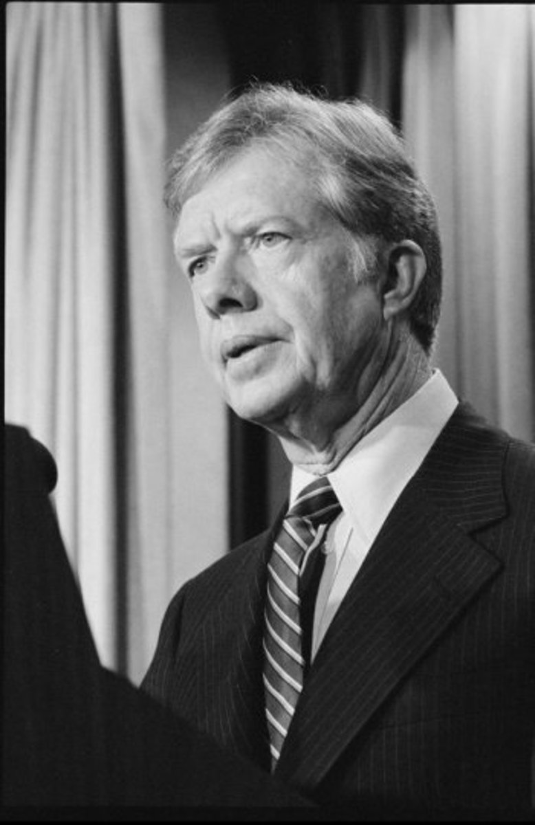 President Jimmy Carter announces new sanctions against Iran in retaliation for taking U.S. hostages. (Library of Congress, Prints and Photographs Division)