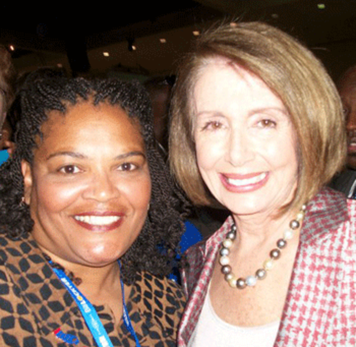 Linda Jones and Nancy Pelosi
